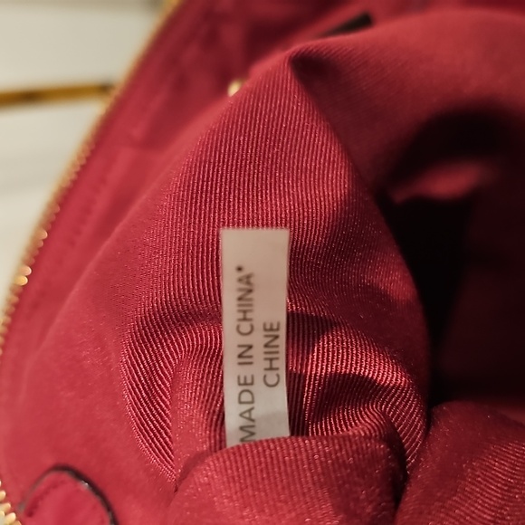 Coach Madison Burgundy Gathered Leather Satchel Bag W/Crossbody Strap NWOT - Picture 12 of 15